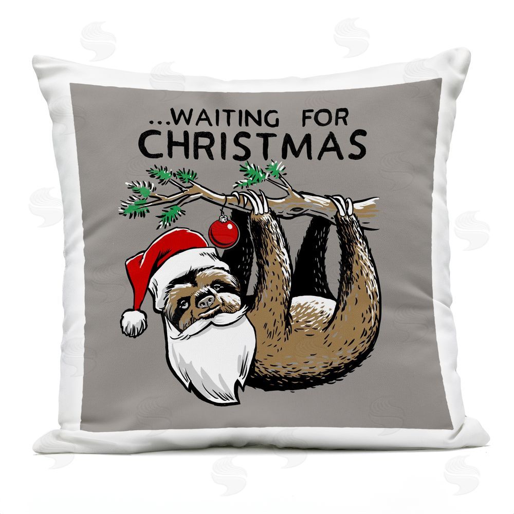 Jedco Brands Inc. Santa Christmas Sloth Outdoor Quick-Dry Polyester Printed Throw Pillow