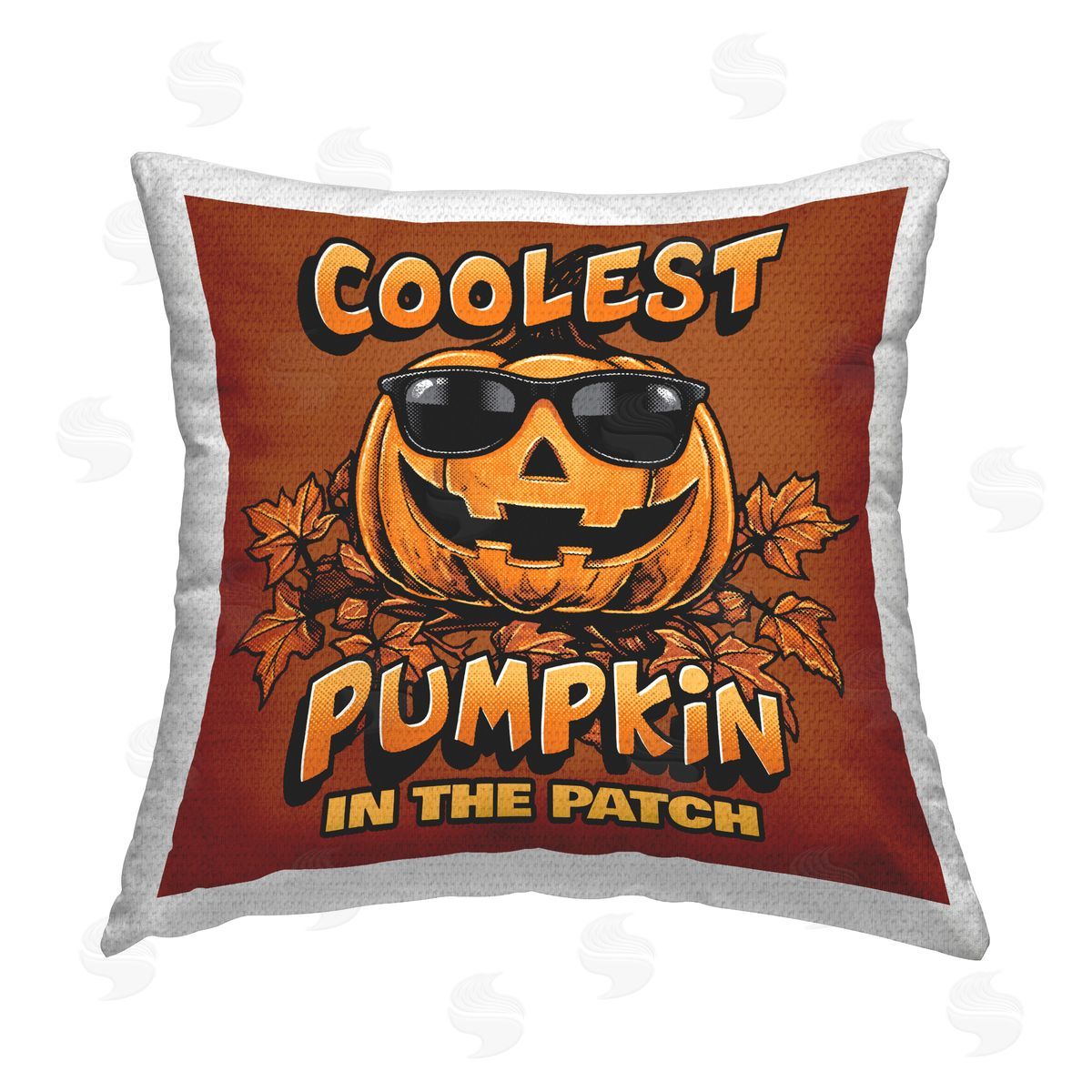 Jedco Brands Inc. Coolest Pumpkin with Sunglasses Outdoor Quick-Dry Polyester Printed Throw Pillow