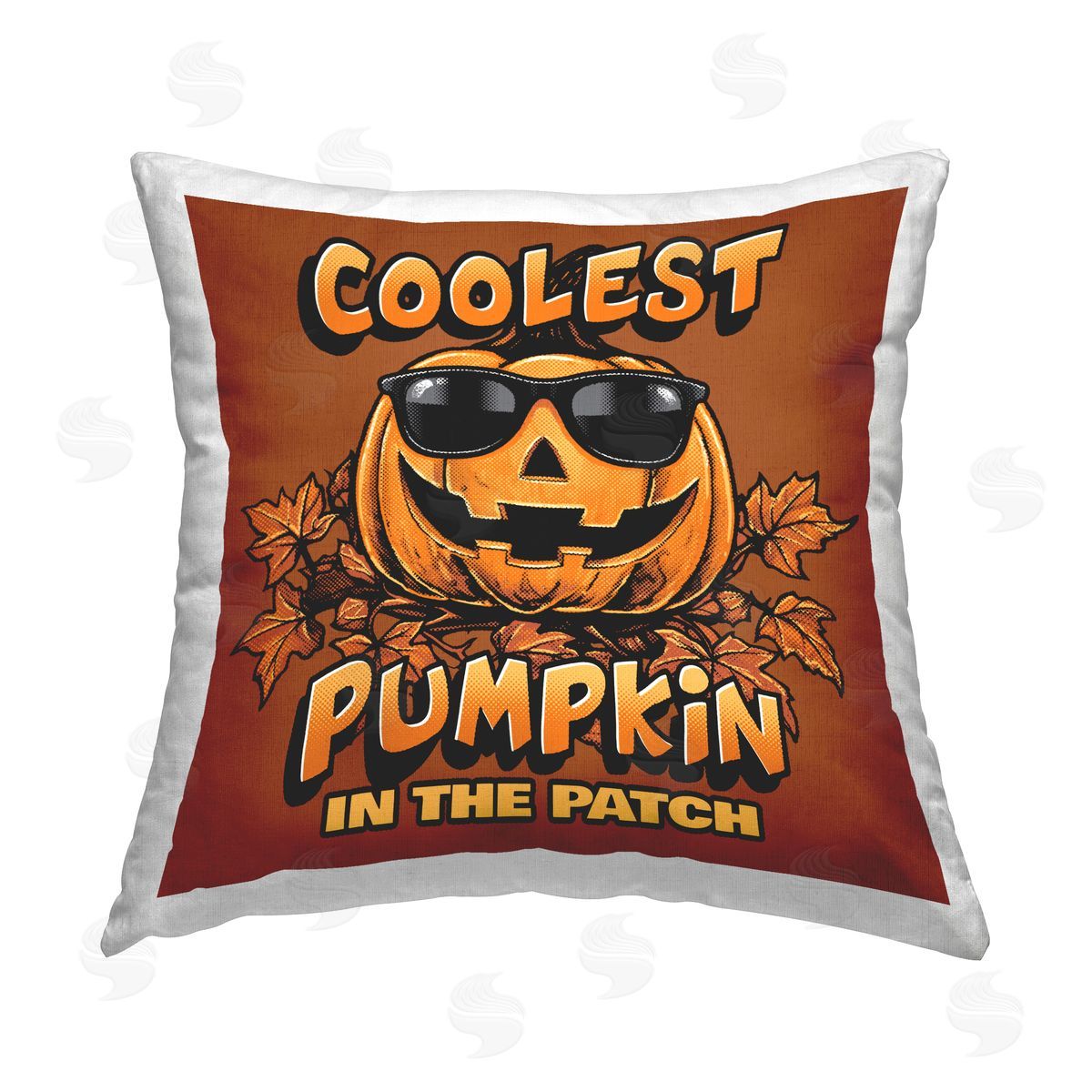 Jedco Brands Inc. Coolest Pumpkin with Sunglasses Printed Plush Polyester Throw Pillow