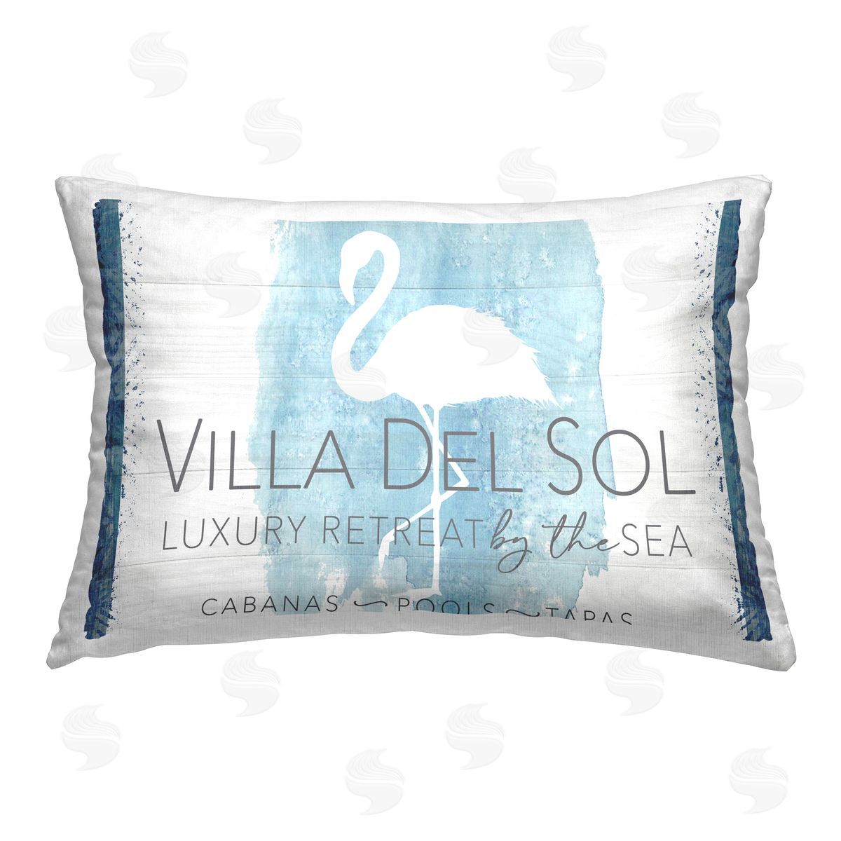 Fluidity/PDR LLC. Beach Retreat Flamingo Sign Printed Plush Polyester Throw Pillow