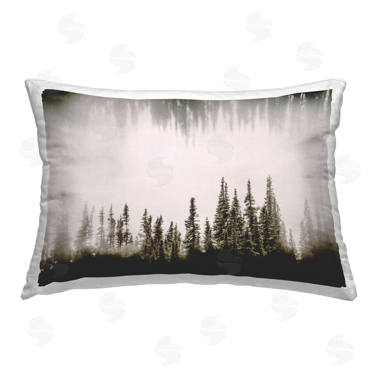 Nathan Larson Waterwood Tree Composition Printed Plush Polyester Throw Pillow
