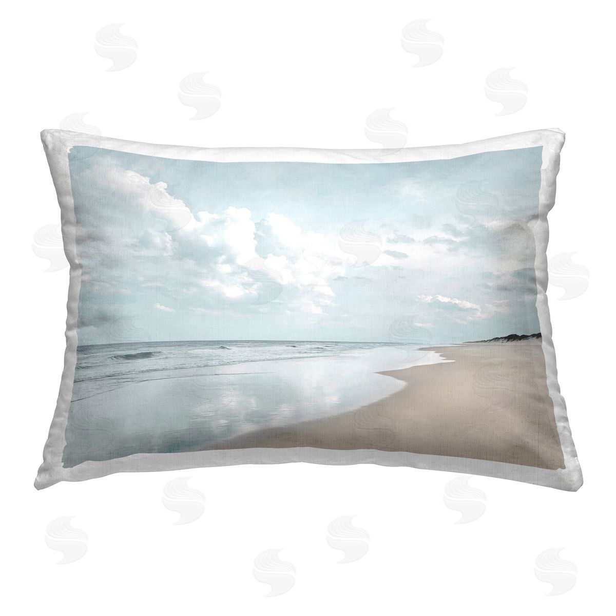 Natalie Carpentieri Endless Beach View Printed Plush Polyester Throw Pillow