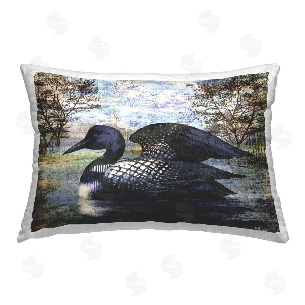 Paul Brent Loon in Rustic Pond Printed Plush Polyester Throw Pillow