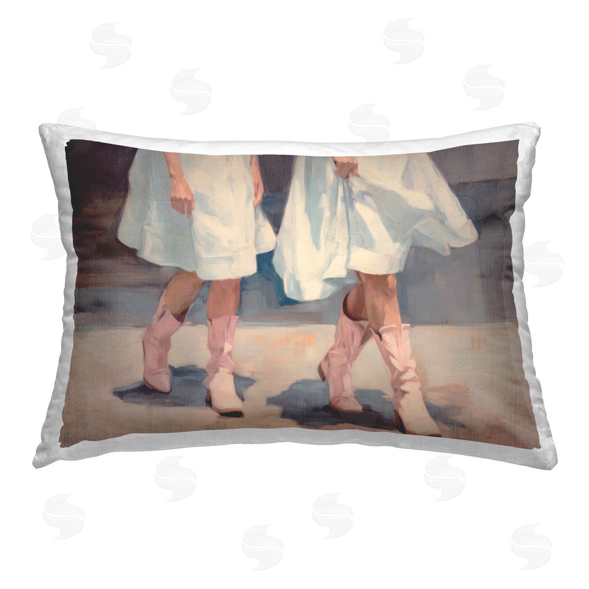 Sisi and Seb Blush Cactus Field Printed Plush Polyester Throw Pillow