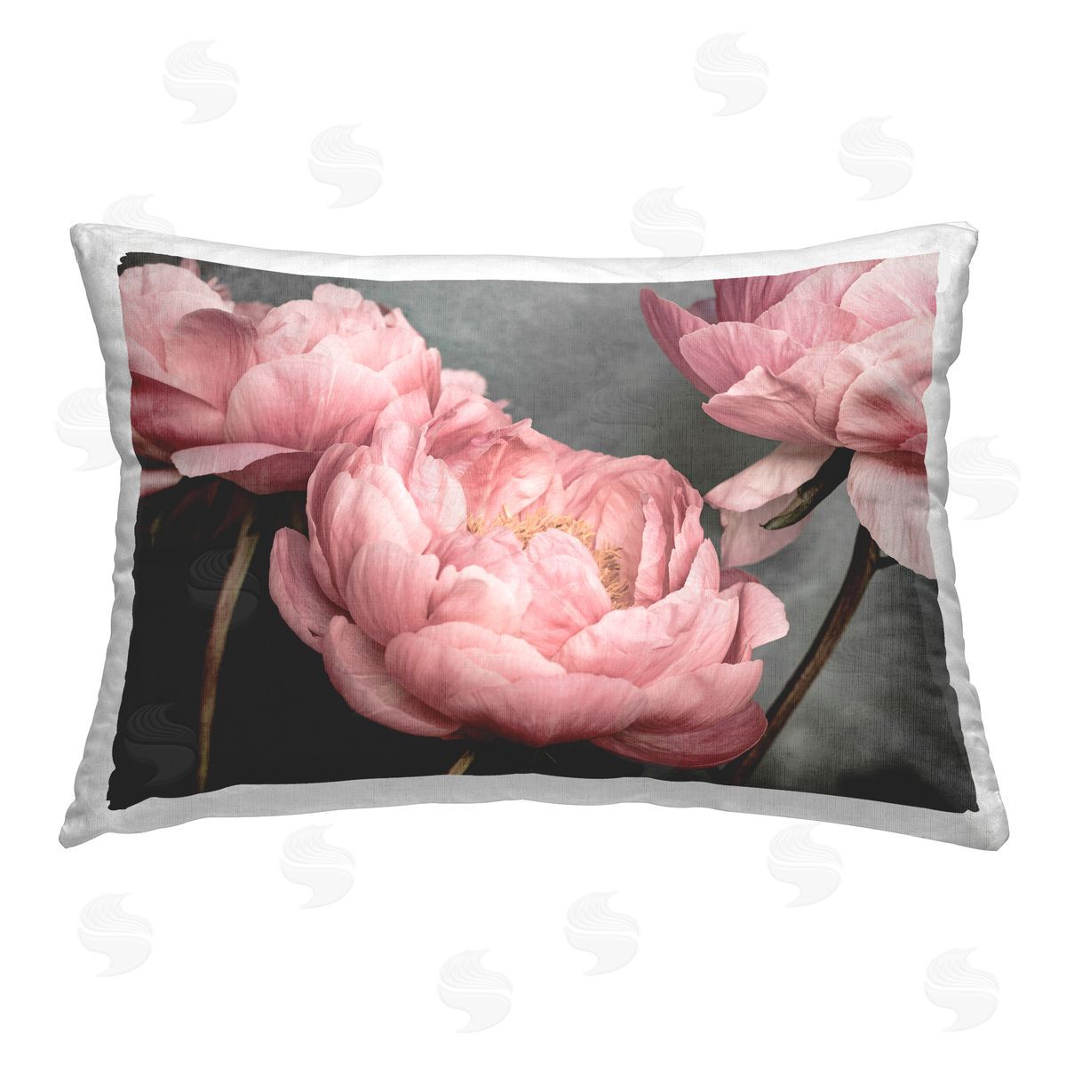 Sisi and Seb Pink Peonies Trio Printed Plush Polyester Throw Pillow