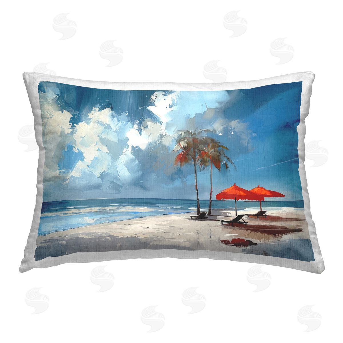 Irena Orlov Sunny Seaside Palette Printed Plush Polyester Throw Pillow