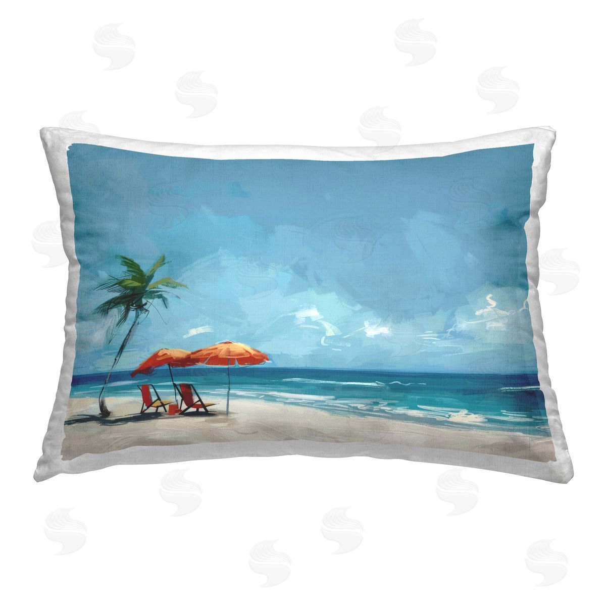 Irena Orlov Beach Chair Symphony Printed Plush Polyester Throw Pillow