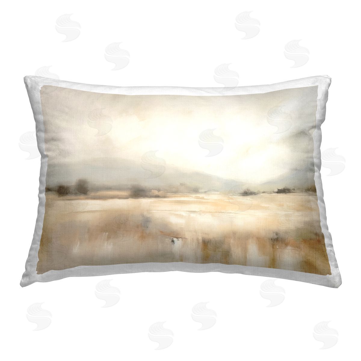 Irena Orlov Blurred Rural Countryside Printed Plush Polyester Throw Pillow