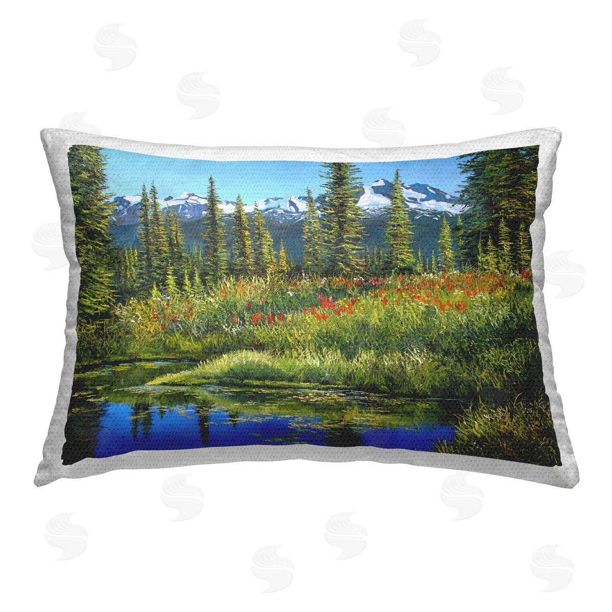 Andrew Kiss High Country Summer Outdoor Quick-Dry Polyester Printed Throw Pillow