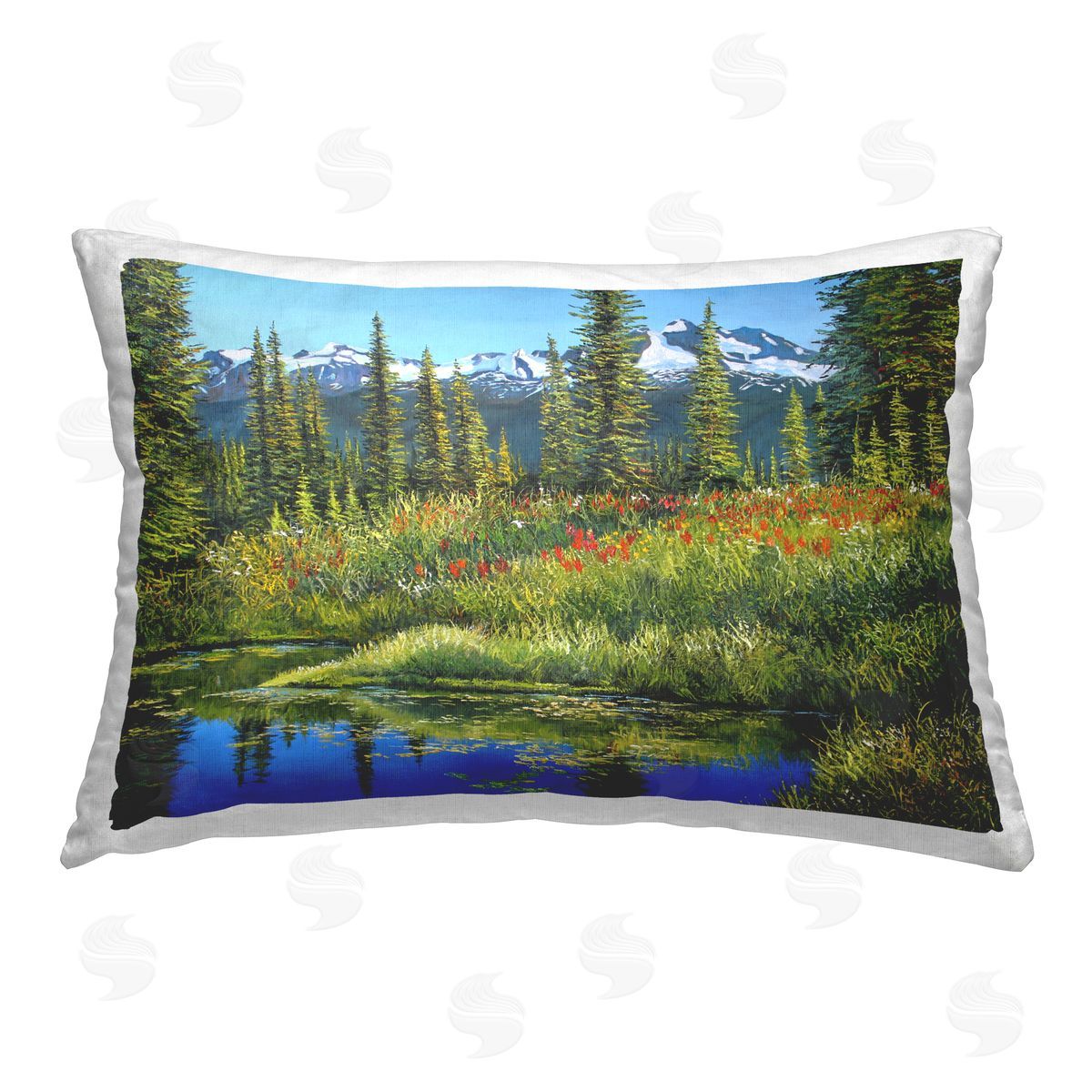 Andrew Kiss High Country Summer Printed Plush Polyester Throw Pillow
