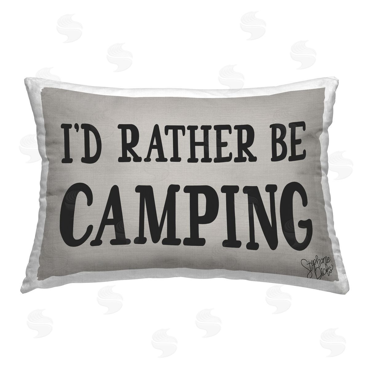 Stephanie Dicks Rather Be Camping Printed Plush Polyester Throw Pillow