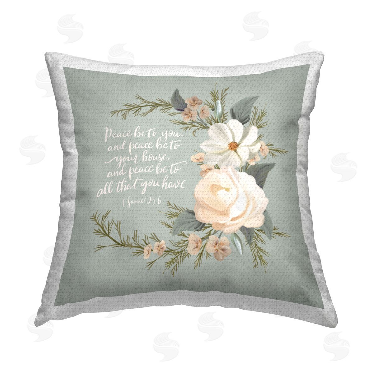 Hollihocks Art Peace Be To You Prayer Outdoor Quick-Dry Polyester Printed Throw Pillow