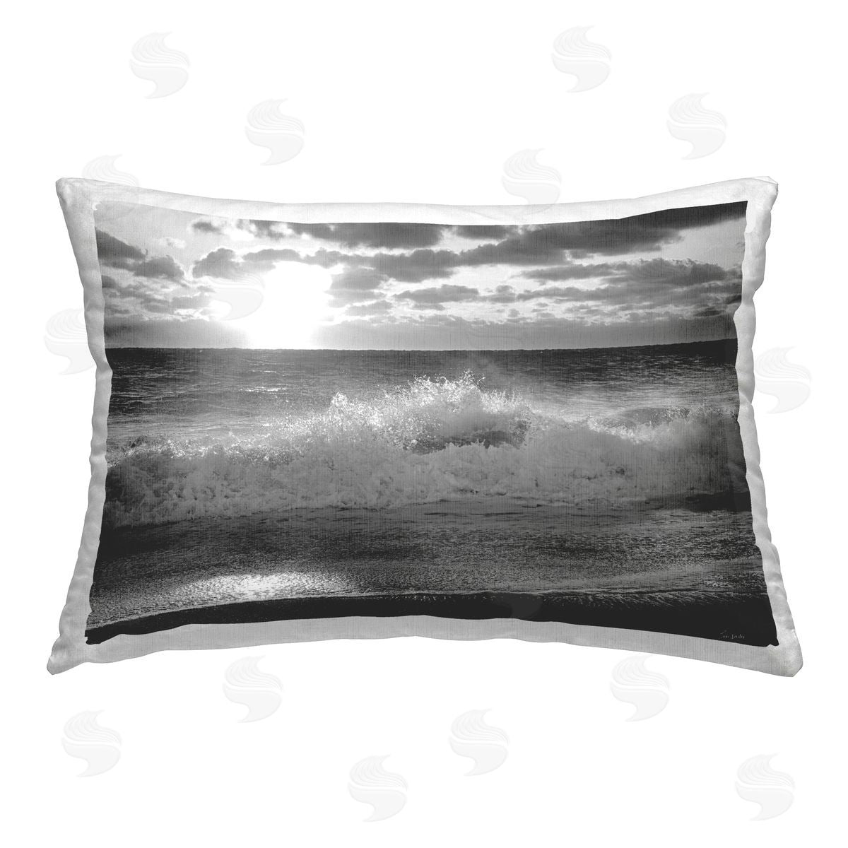 Lori Deiter Crashing Sea Waves Printed Plush Polyester Throw Pillow