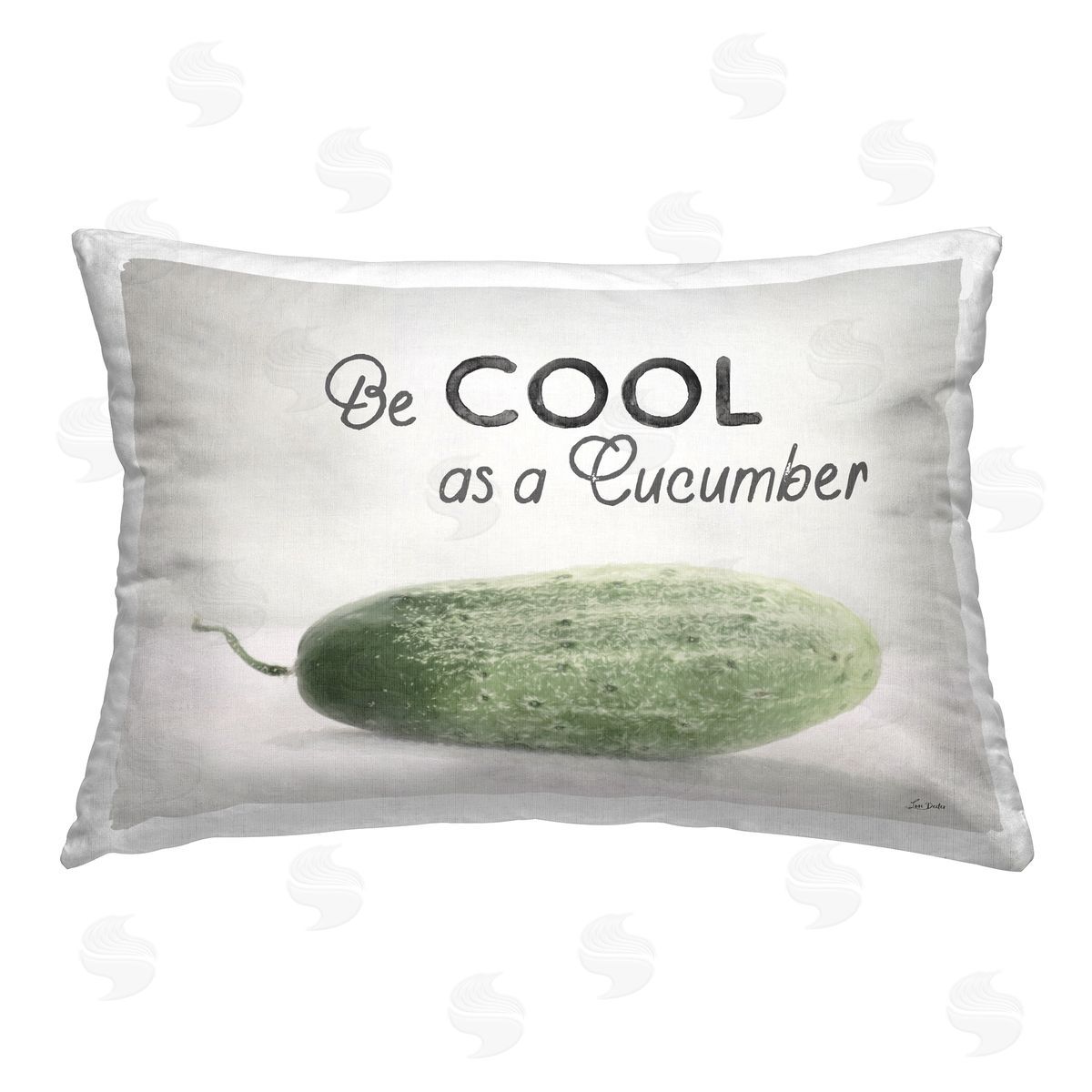 Lori Deiter Cool As A Cucumber Printed Plush Polyester Throw Pillow