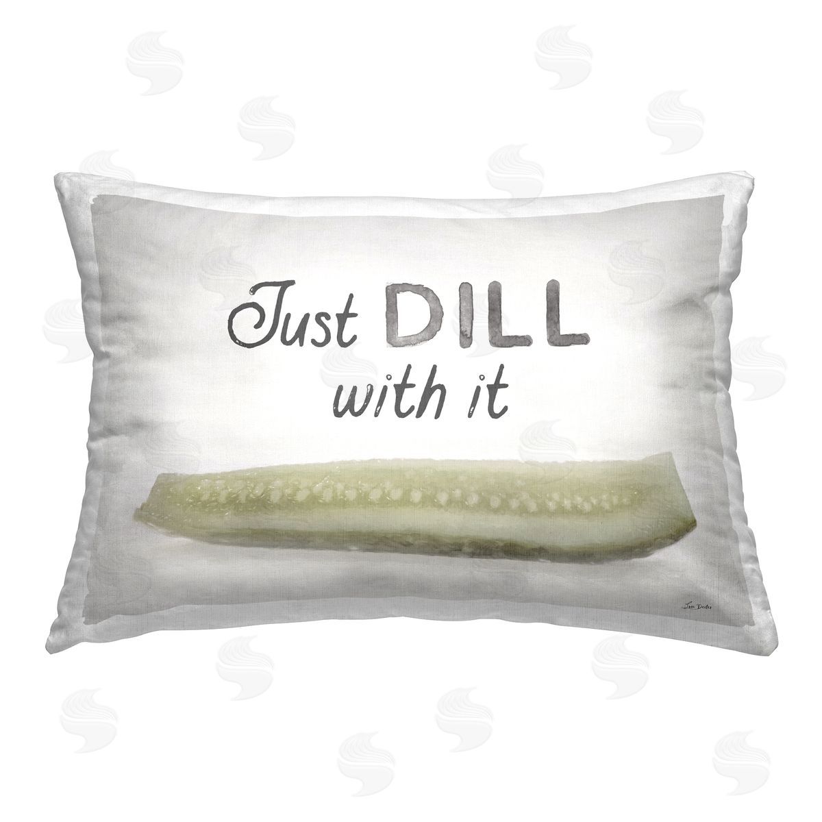 Lori Deiter Just Dill With It Printed Plush Polyester Throw Pillow