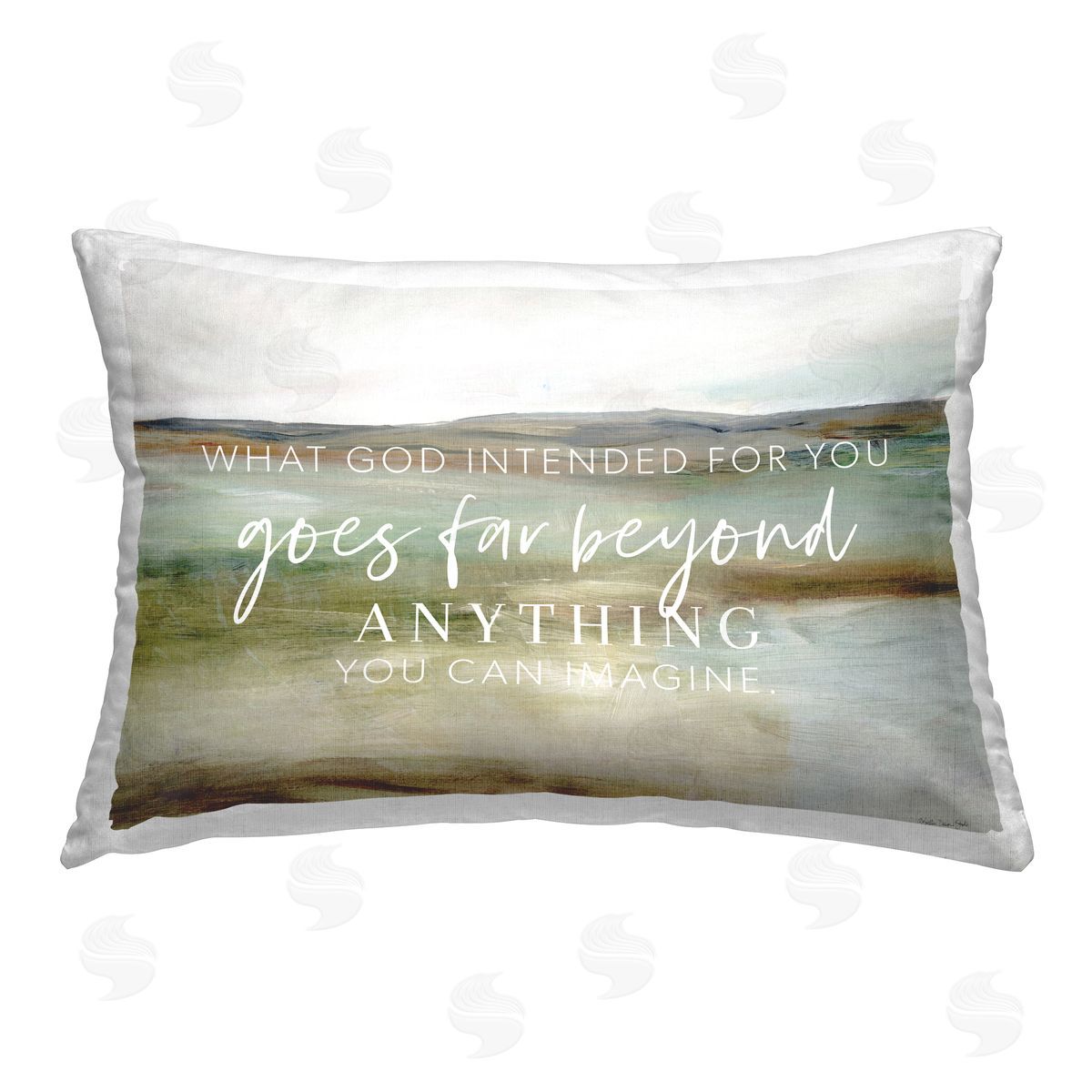 Sara G. Designs God's Intentions Proverb Printed Plush Polyester Throw Pillow