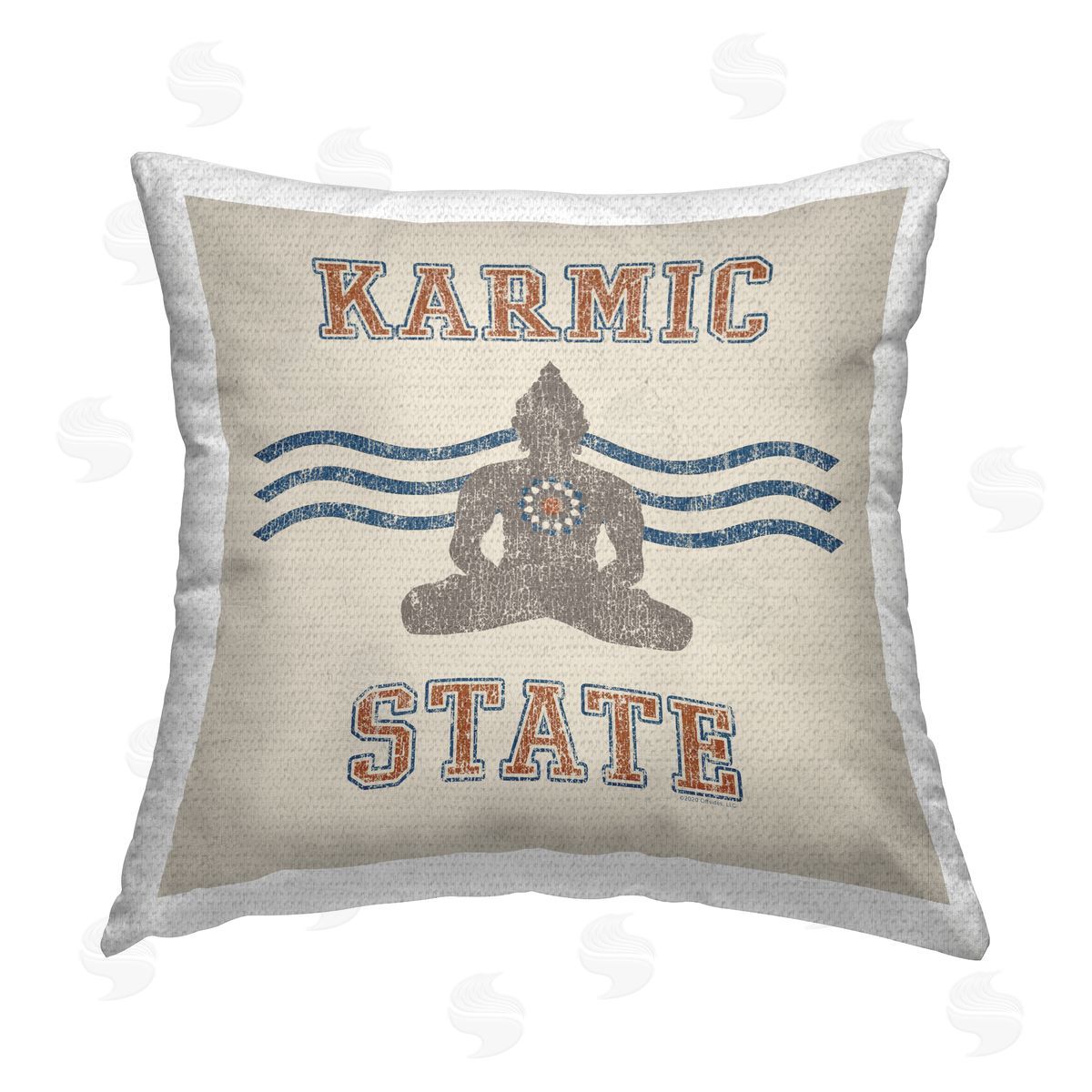 Higher Learning/Life Is High Vintage Karmic State Outdoor Quick-Dry Polyester Printed Throw Pillow