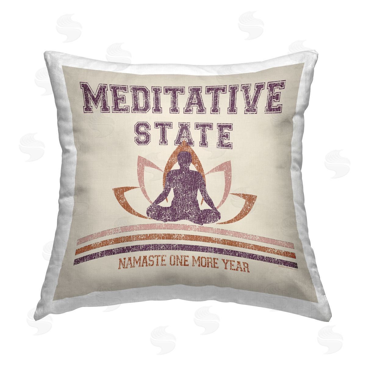 Higher Learning/Life Is High Vintage Meditative State Printed Plush Polyester Throw Pillow