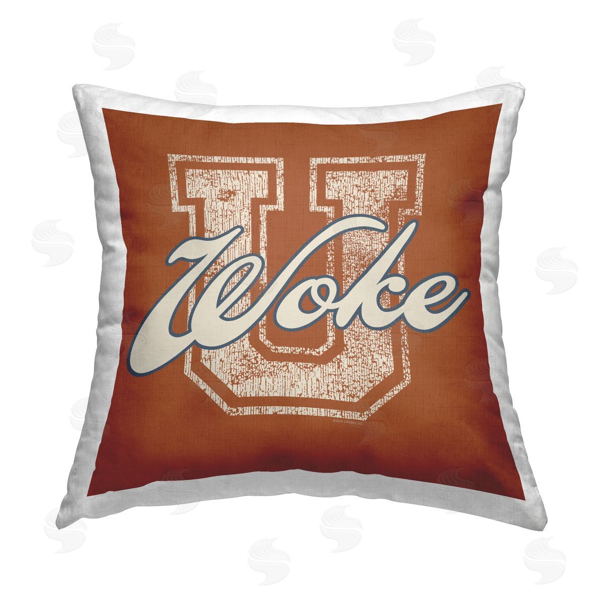 Higher Learning/Life Is High Woke U Varsity Style Printed Plush Polyester Throw Pillow