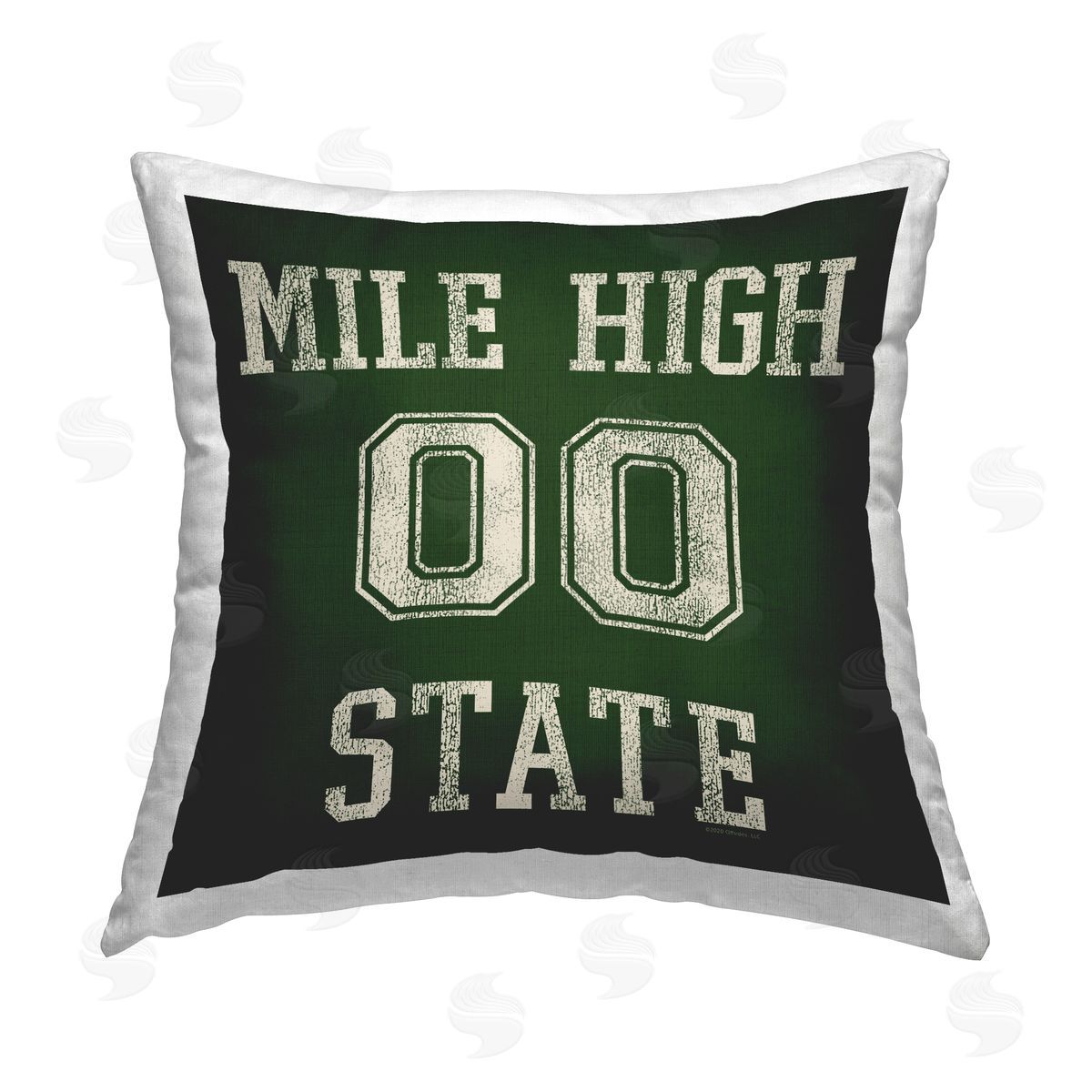 Higher Learning/Life Is High Vintage Mile High State Printed Plush Polyester Throw Pillow