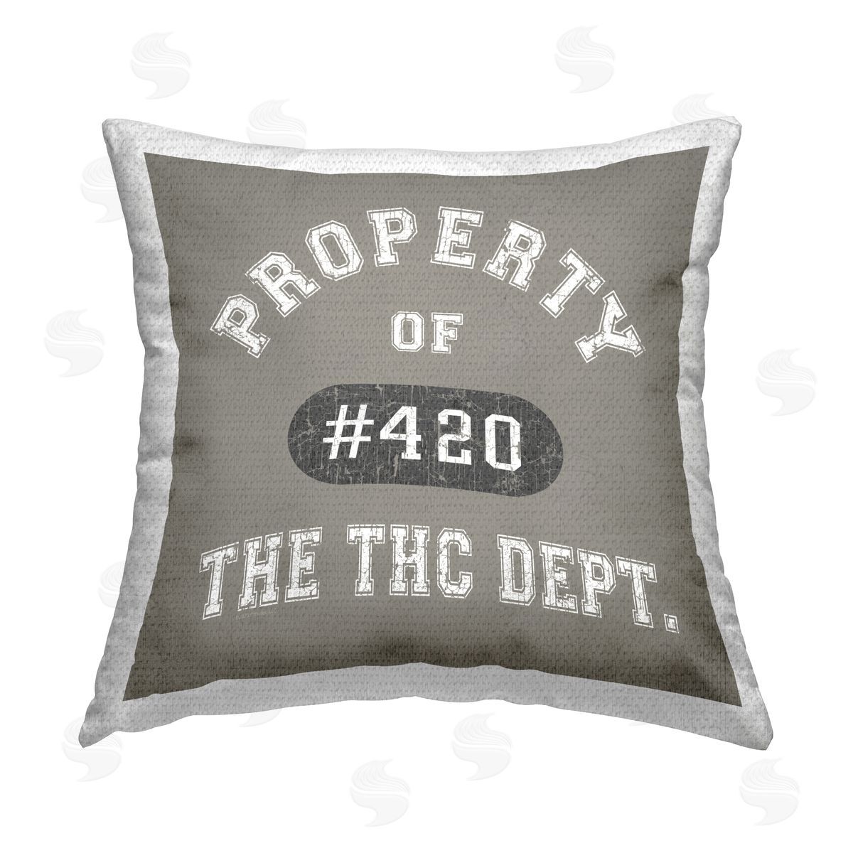 Higher Learning/Life Is High Vintage Property of THC Outdoor Quick-Dry Polyester Printed Throw Pillow