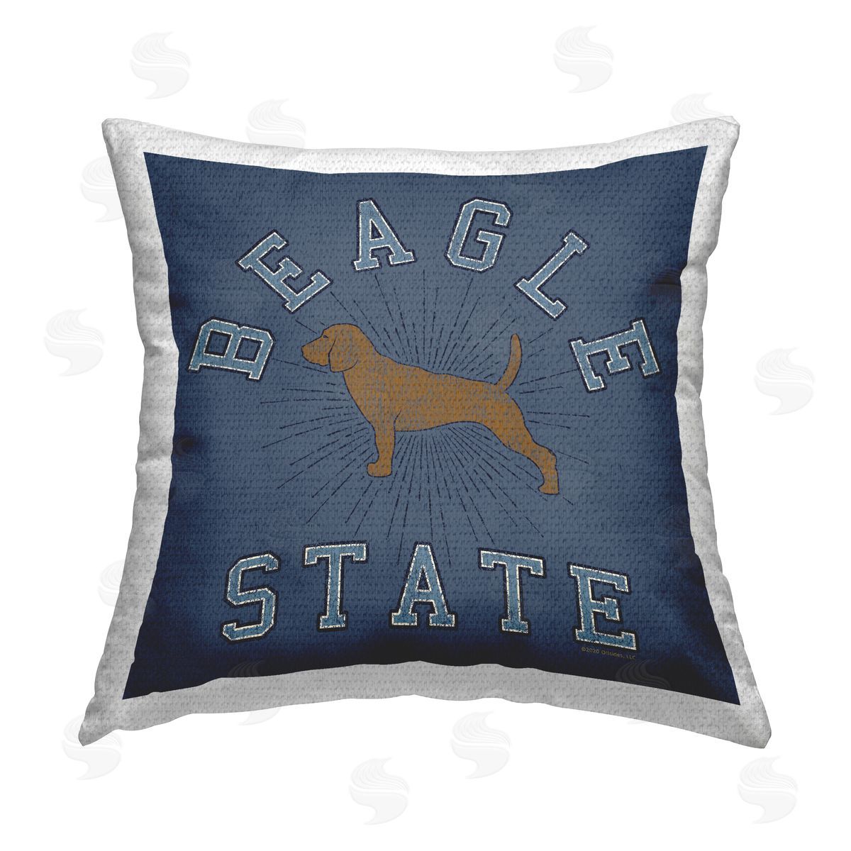 Spirit Animals/Life Is High Vintage Beagle State Outdoor Quick-Dry Polyester Printed Throw Pillow