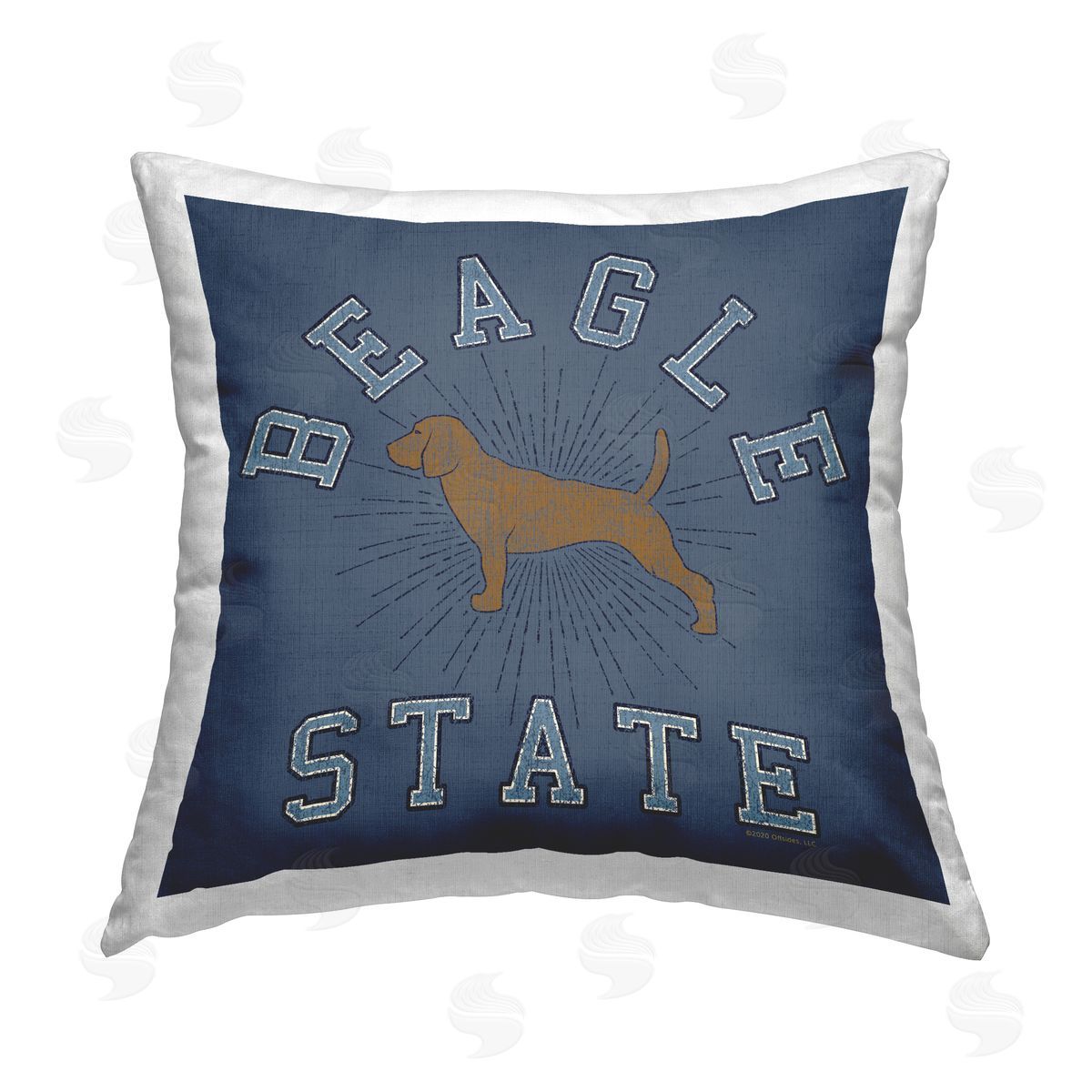 Spirit Animals/Life Is High Vintage Beagle State Printed Plush Polyester Throw Pillow