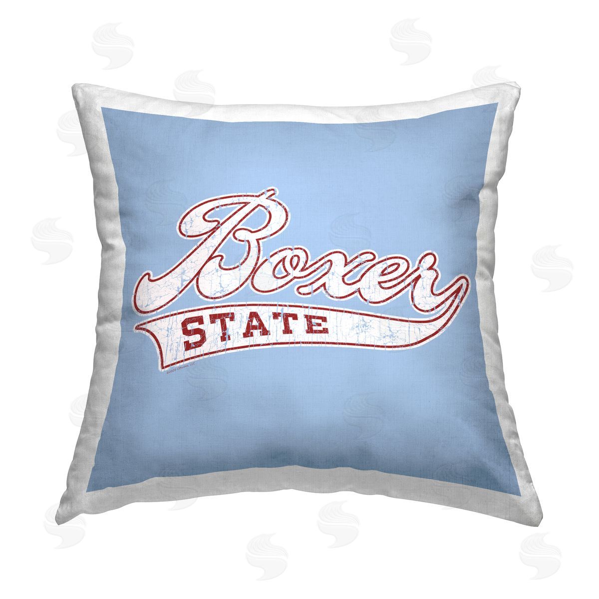 Spirit Animals/Life Is High Boxer State Varsity Style Printed Plush Polyester Throw Pillow
