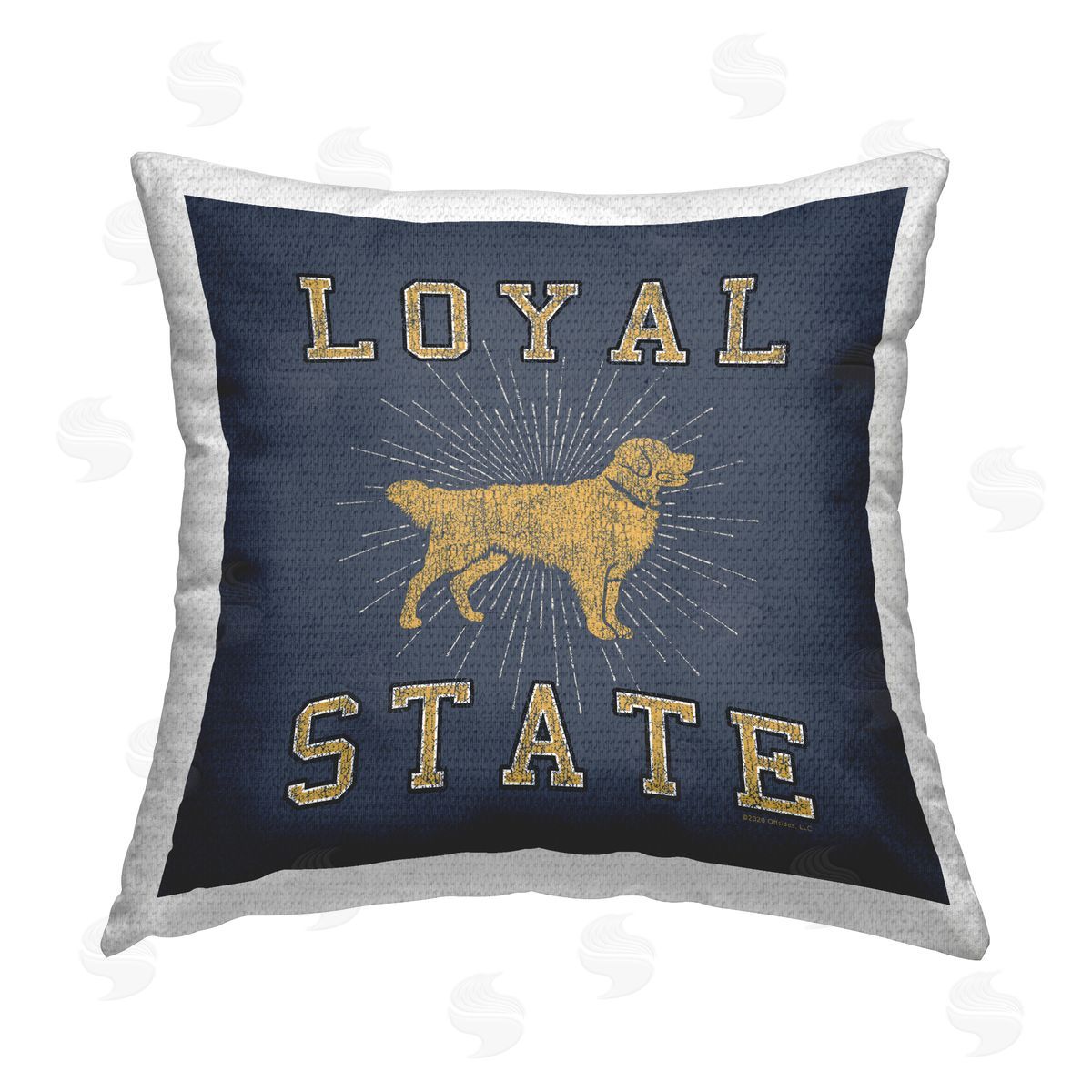 Spirit Animals/Life Is High Varsity Loyal State Outdoor Quick-Dry Polyester Printed Throw Pillow