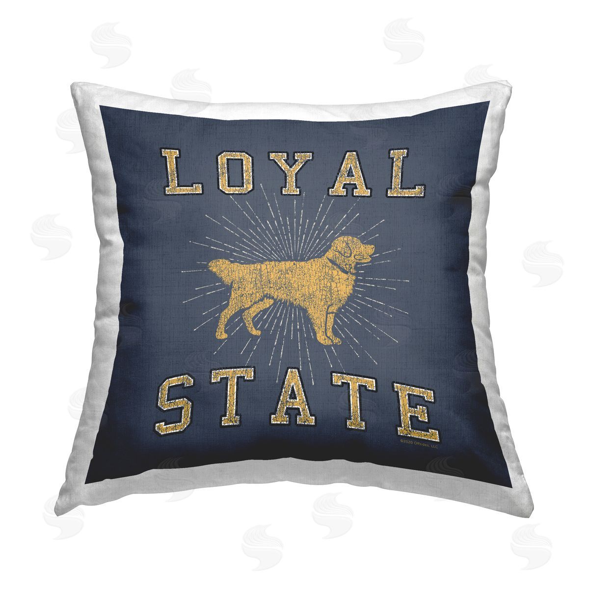 Spirit Animals/Life Is High Varsity Loyal State Printed Plush Polyester Throw Pillow
