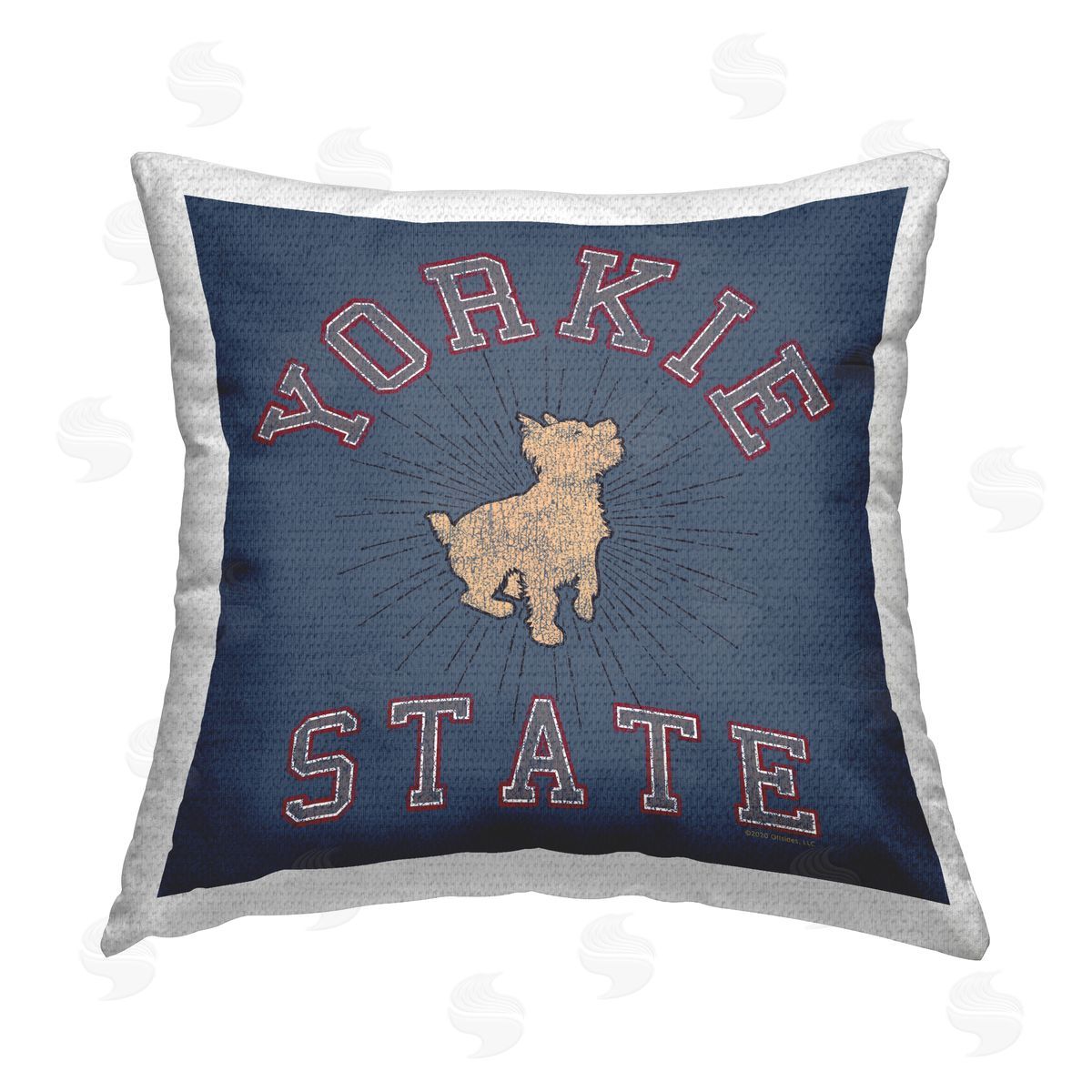 Spirit Animals/Life Is High Varsity Yorkie State Outdoor Quick-Dry Polyester Printed Throw Pillow