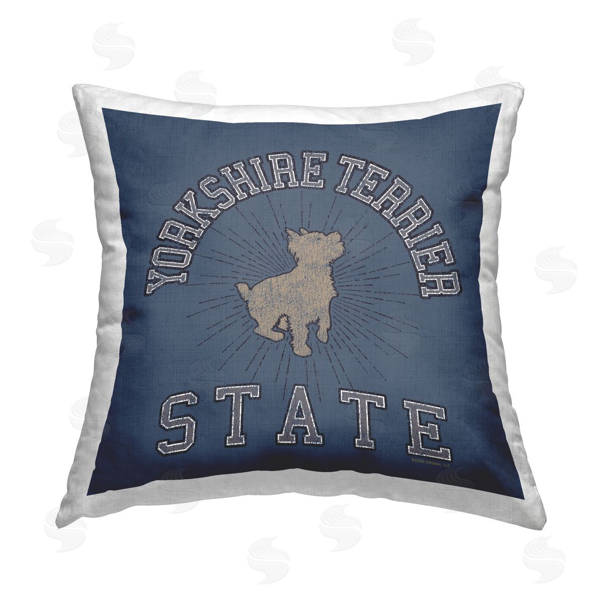 Spirit Animals/Life Is High Yorkshire Terrier State Printed Plush Polyester Throw Pillow