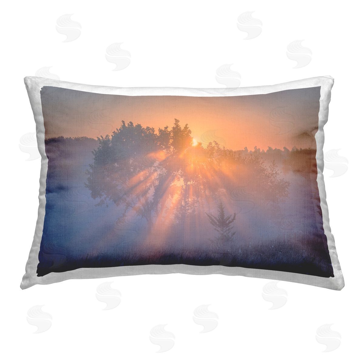 Marty Hulsebos Sun Rays Peeking Landscape Printed Plush Polyester Throw Pillow