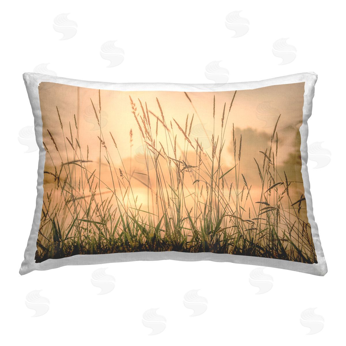Marty Hulsebos Grassy Country Reeds Printed Plush Polyester Throw Pillow