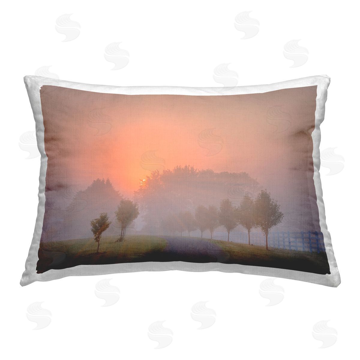 Marty Hulsebos Grove Path at Sunset Printed Plush Polyester Throw Pillow