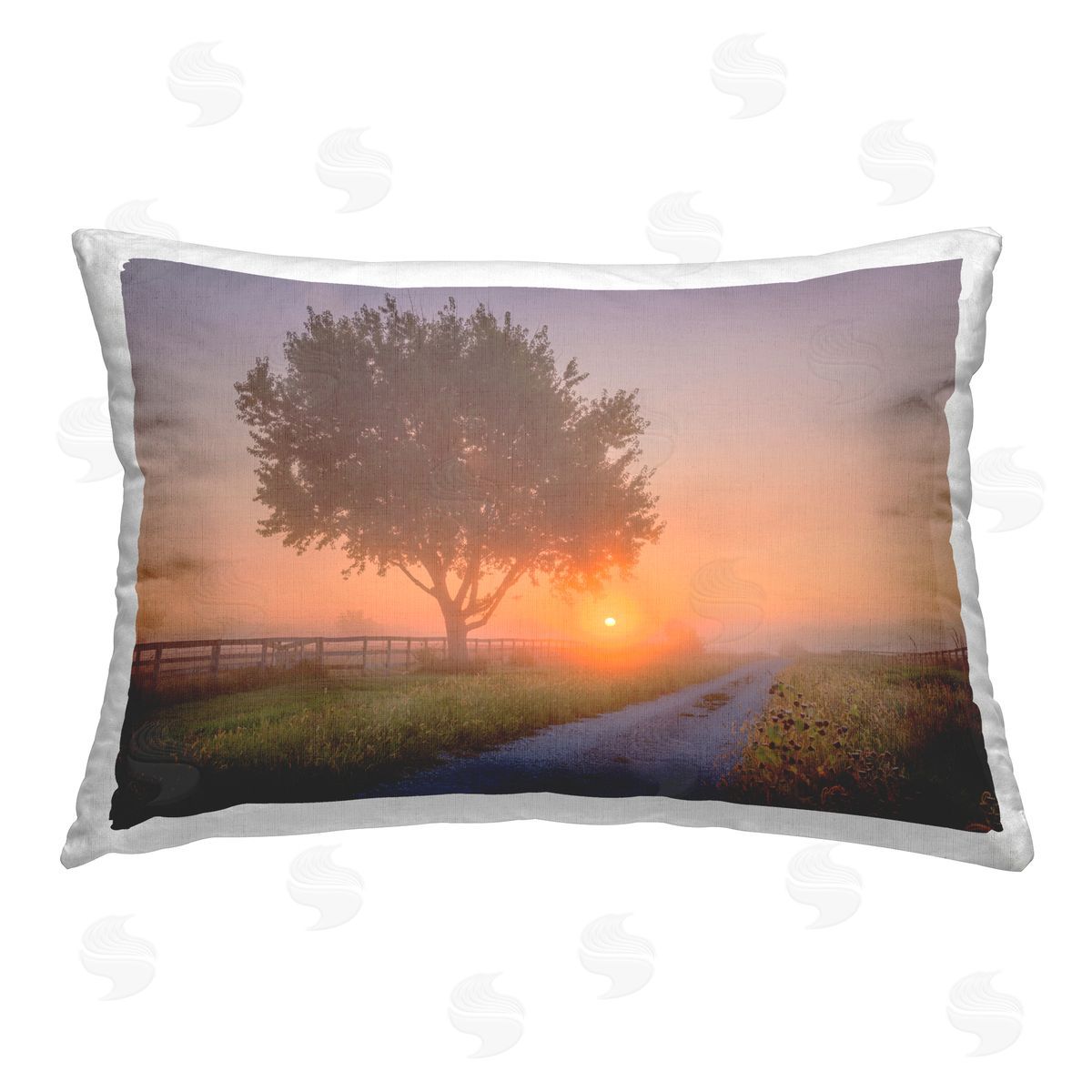 Marty Hulsebos Flower Lined Path Printed Plush Polyester Throw Pillow