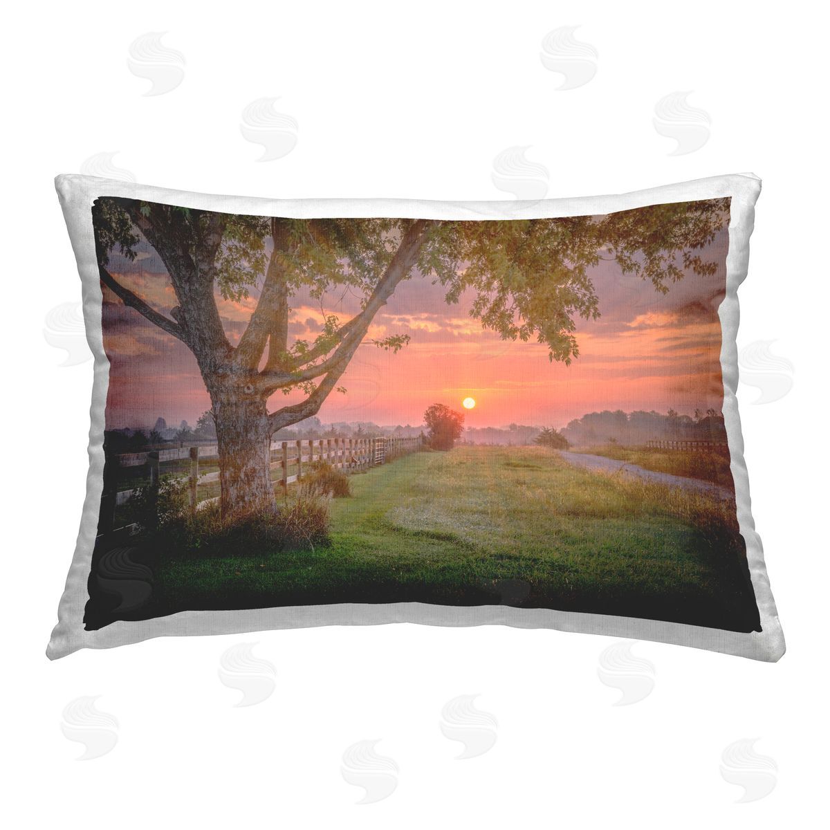 Marty Hulsebos Bold Sunrise in Countryside Printed Plush Polyester Throw Pillow