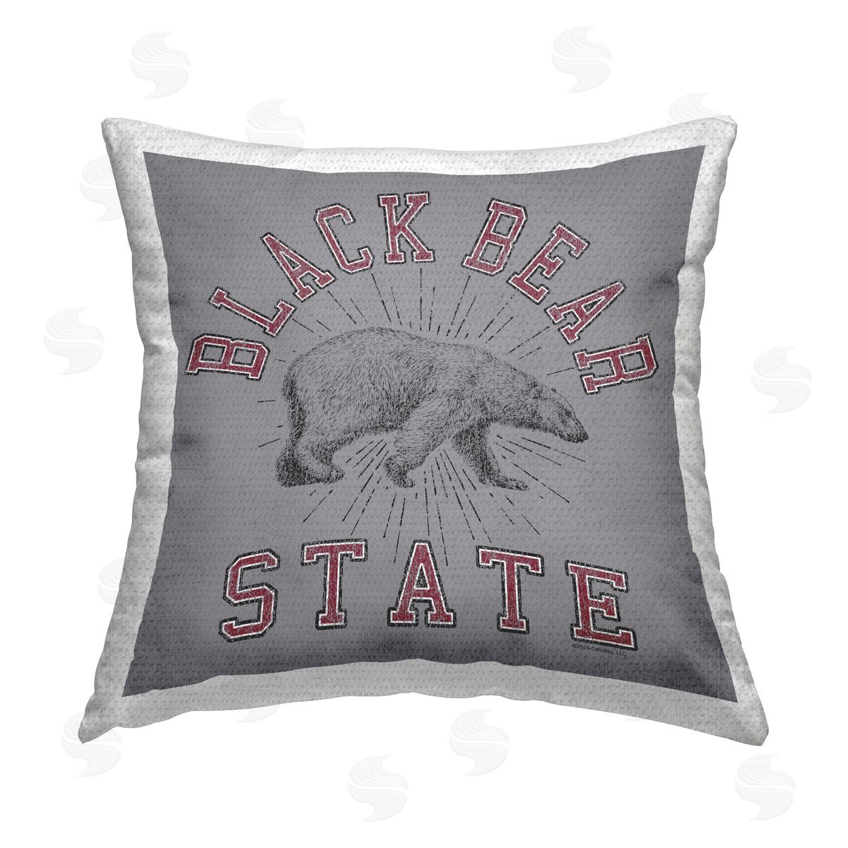 Spirit Animals/Life Is High Vintage Black Bear State Outdoor Quick-Dry Polyester Printed Throw Pillow