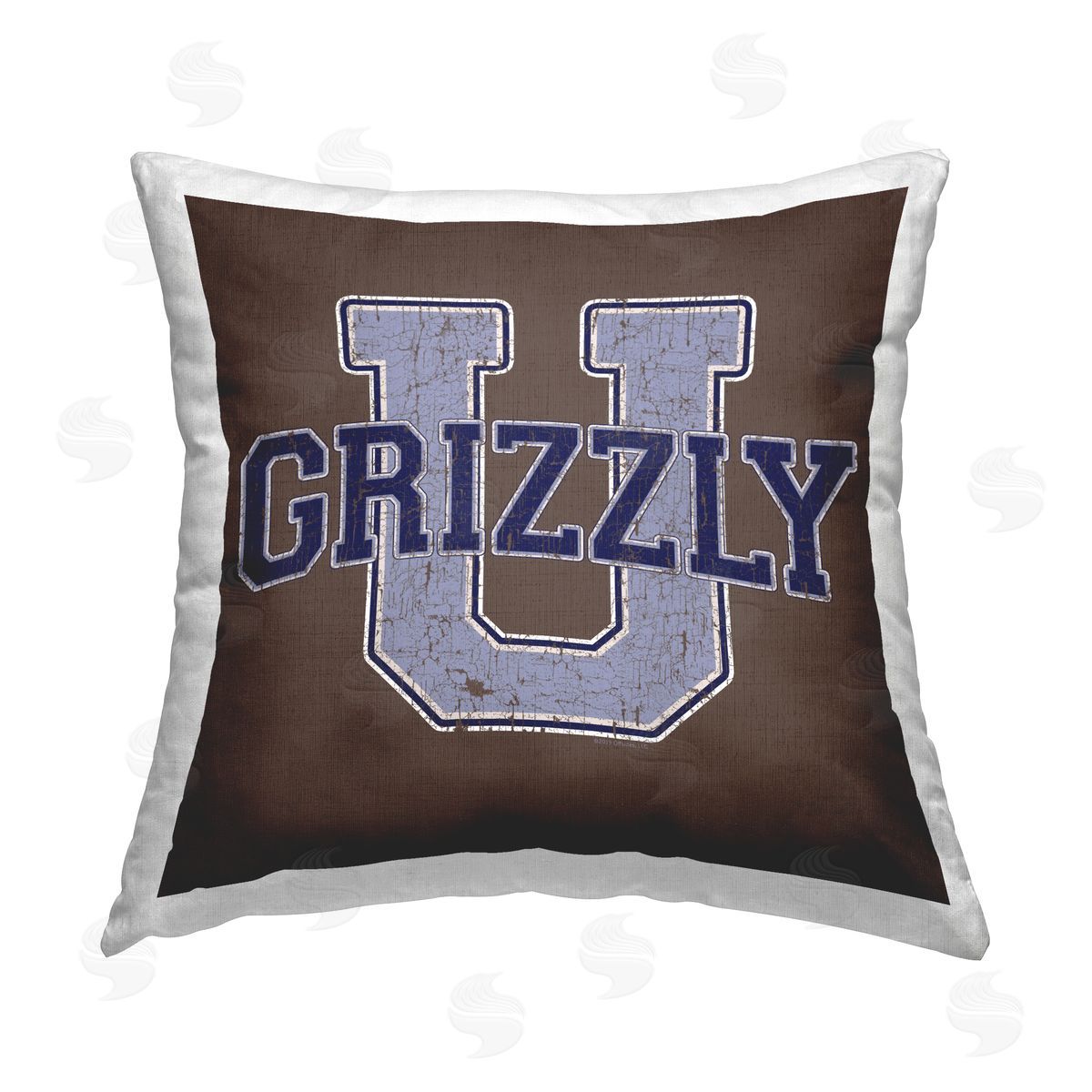 Spirit Animals/Life Is High Grizzly U College University Printed Plush Polyester Throw Pillow