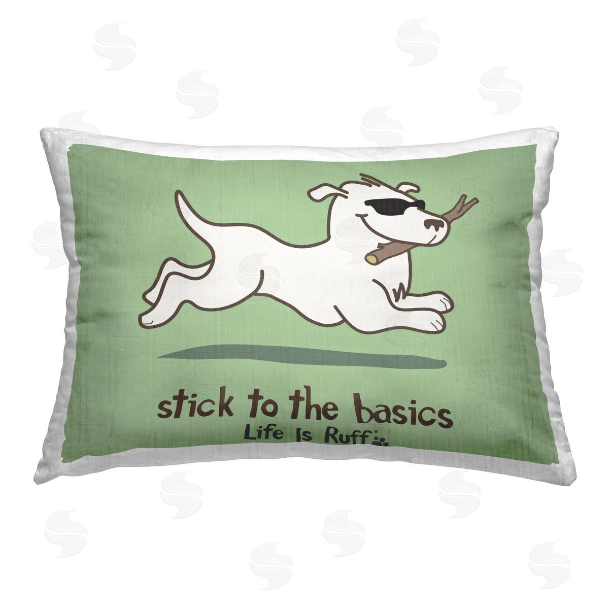 LIR Stick To Basics Dog Printed Plush Polyester Throw Pillow