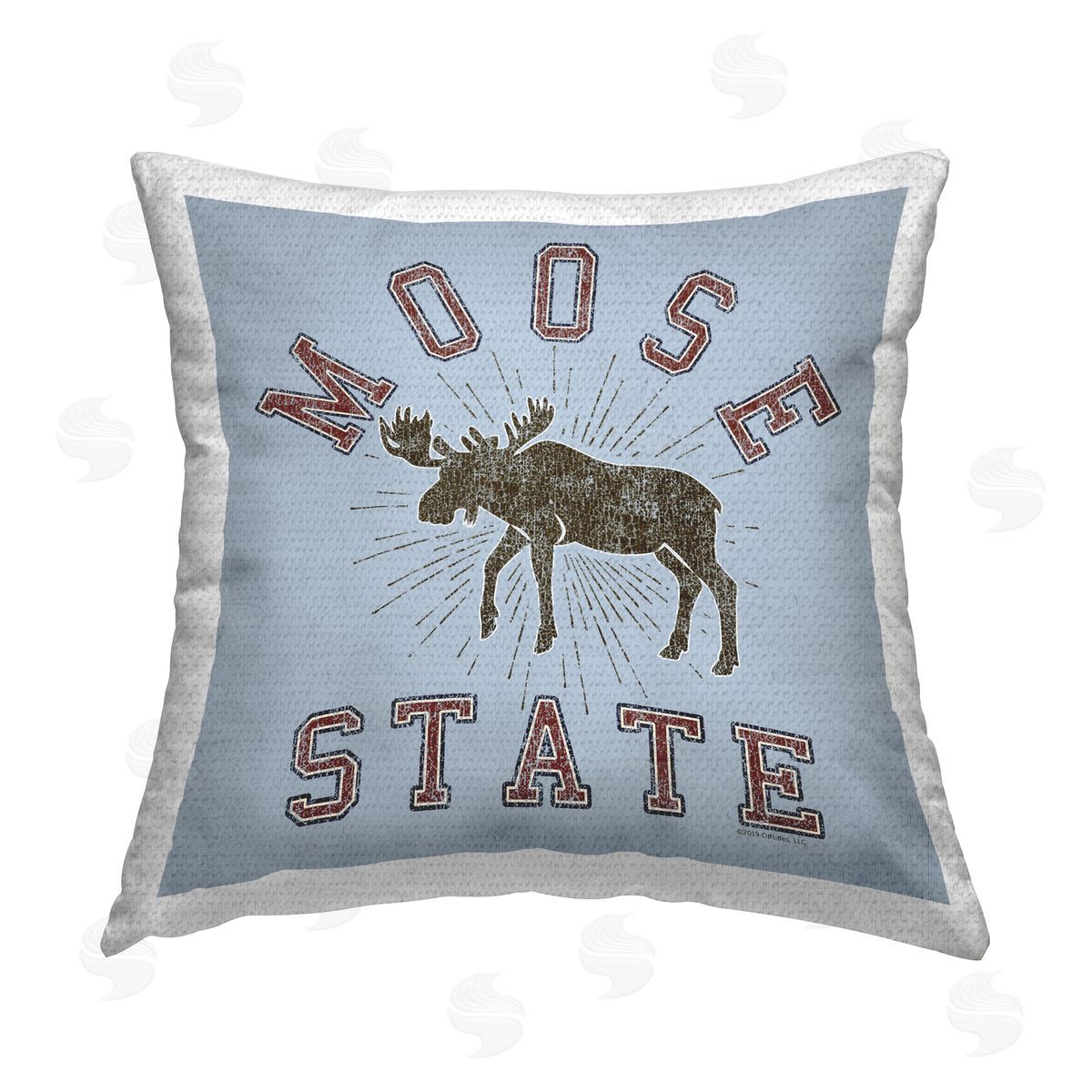 Spirit Animals/Life Is High Vintage Moose State Outdoor Quick-Dry Polyester Printed Throw Pillow