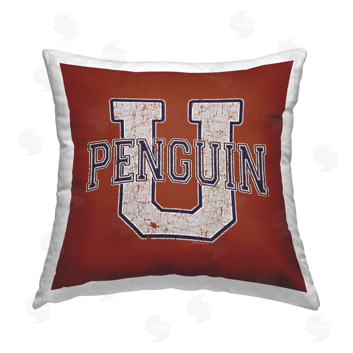 Spirit Animals/Life Is High Penguin U Varsity Printed Plush Polyester Throw Pillow