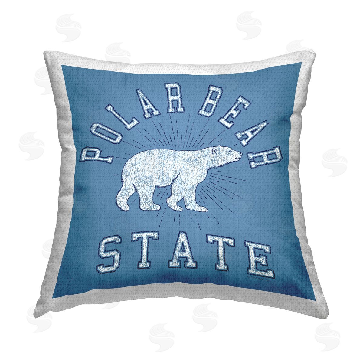 Spirit Animals/Life Is High Varsity Polar Bear State Outdoor Quick-Dry Polyester Printed Throw Pillow