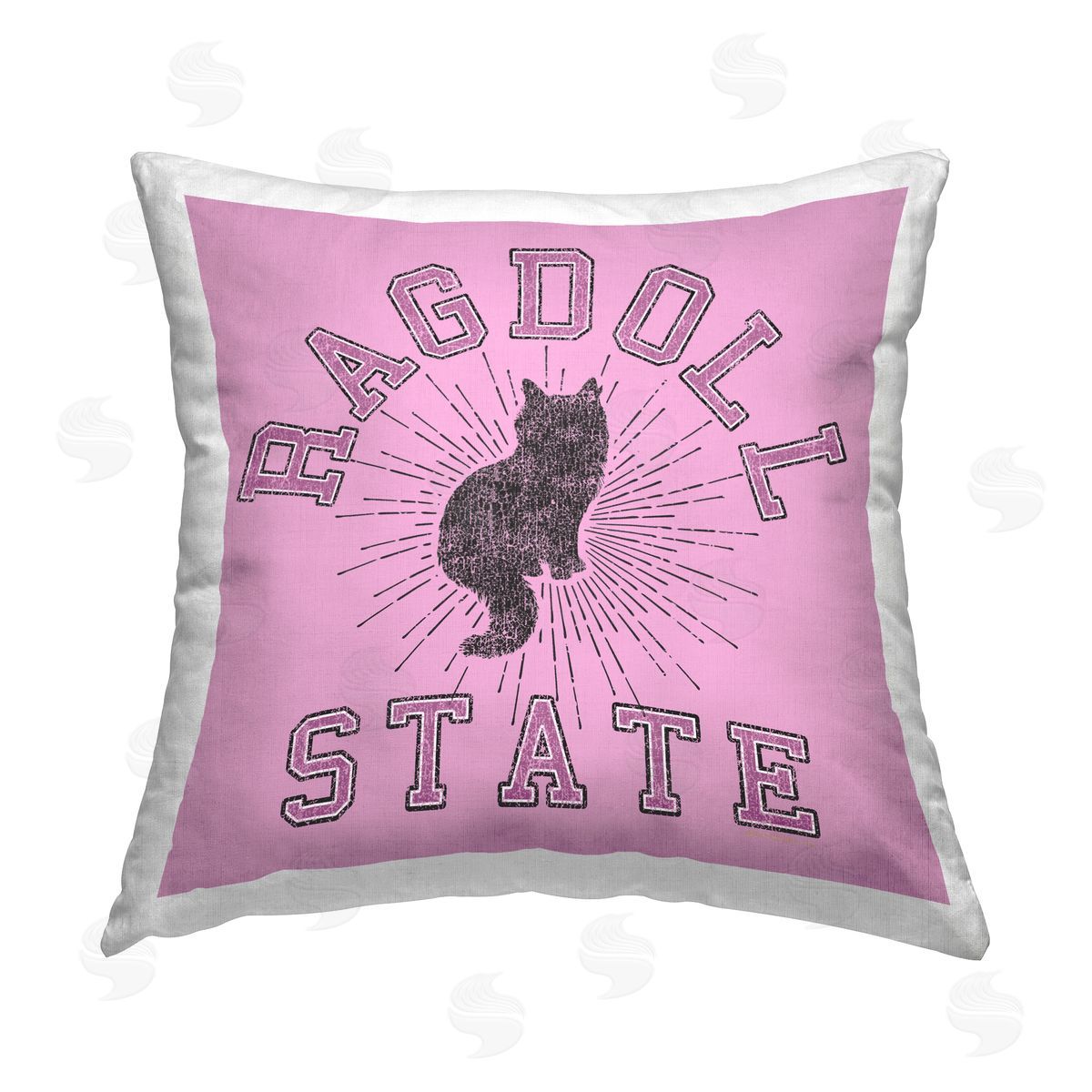 Spirit Animals/Life Is High Ragdoll Cat State Printed Plush Polyester Throw Pillow