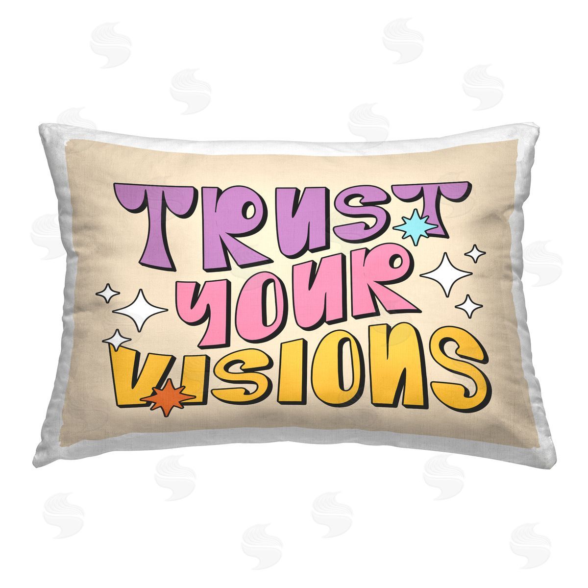 Ahmed Sameh Hussein Retro Trust Your Visions Printed Plush Polyester Throw Pillow