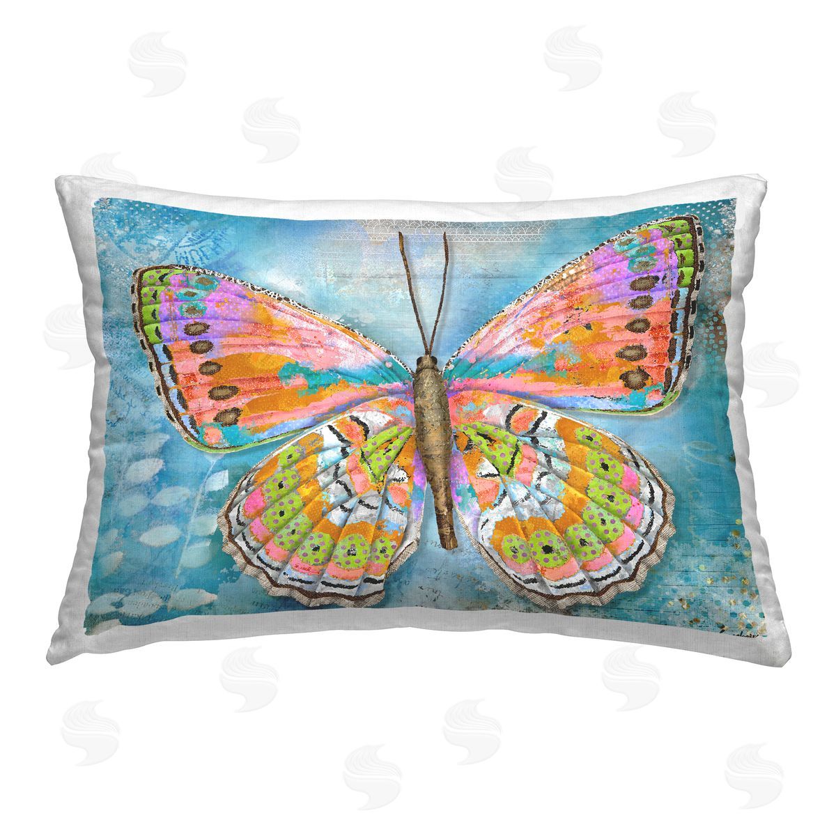 Jennifer Lambein Celebration Butterfly Wings Printed Plush Polyester Throw Pillow