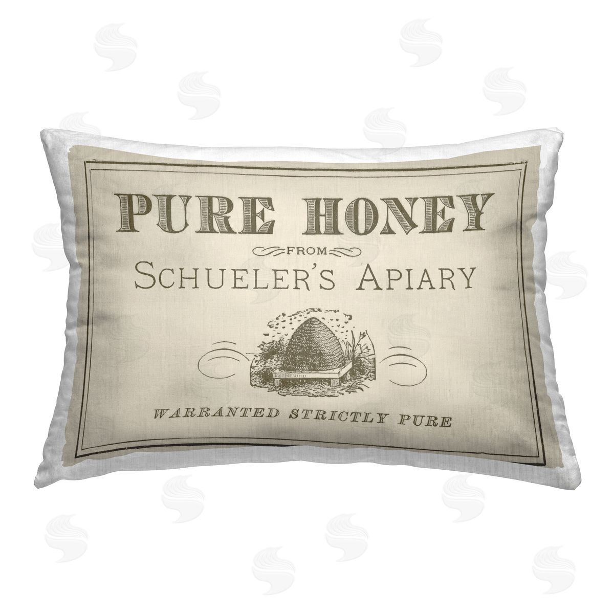 Stupell Studio Vintage Pure Honey Printed Plush Polyester Throw Pillow
