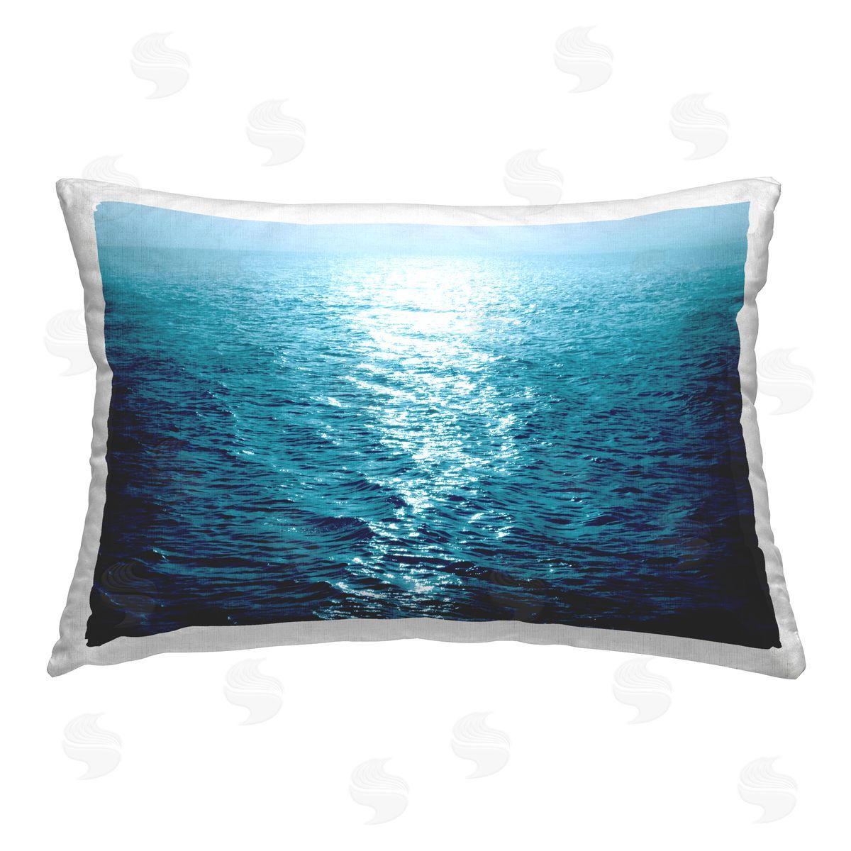 Maggie Olsen Sun Reflected Ocean Ripples Printed Plush Polyester Throw Pillow