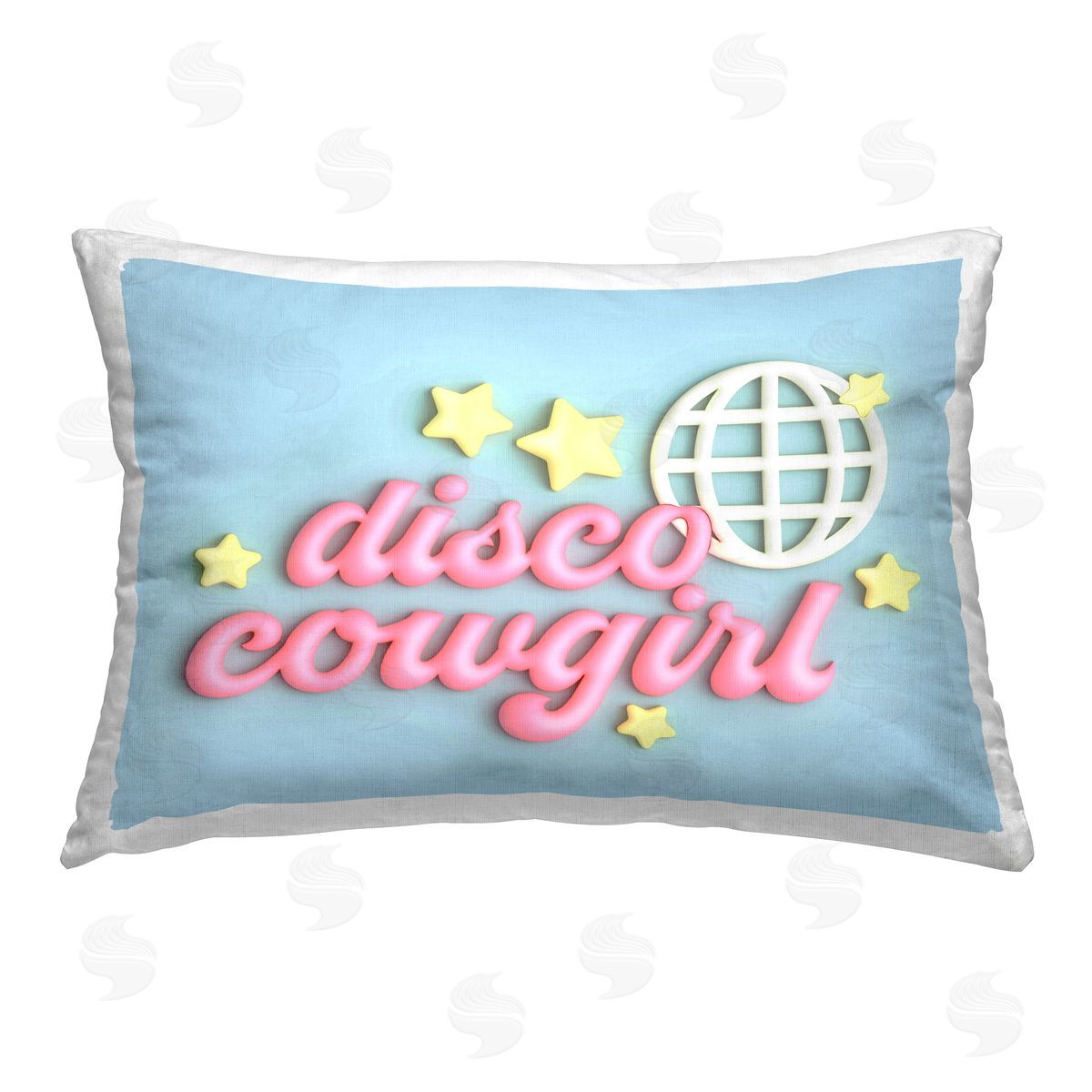 Ziwei Li Glam Disco Cowgirl Printed Plush Polyester Throw Pillow
