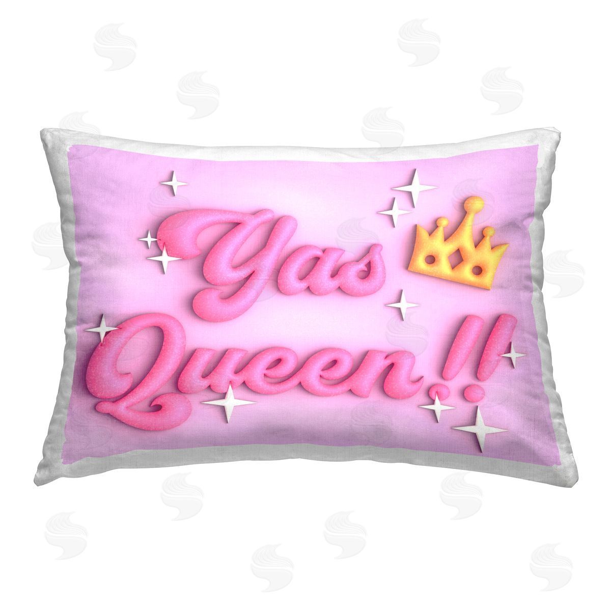 Ziwei Li Glam Yas Queen Printed Plush Polyester Throw Pillow